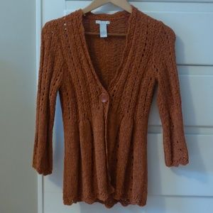 🏵️Clearance🌼 Tweeds burnt orange cardigan